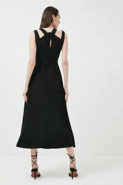 Discount ⭐ Karen Millen Compact Stretch Viscose Waterfall Midaxi 👗 Dress 👏 18 Discount ⭐ Karen Millen Compact Stretch Viscose Waterfall Midaxi 👗 Dress 👏 -OCCASION DRESSES Sale2023 akk01216 black xl 2