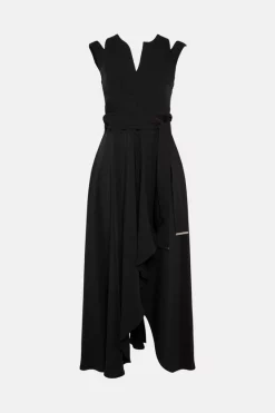 Discount ⭐ Karen Millen Compact Stretch Viscose Waterfall Midaxi 👗 Dress 👏 20 Discount ⭐ Karen Millen Compact Stretch Viscose Waterfall Midaxi 👗 Dress 👏 -OCCASION DRESSES Sale2023 akk01216 black xl 4