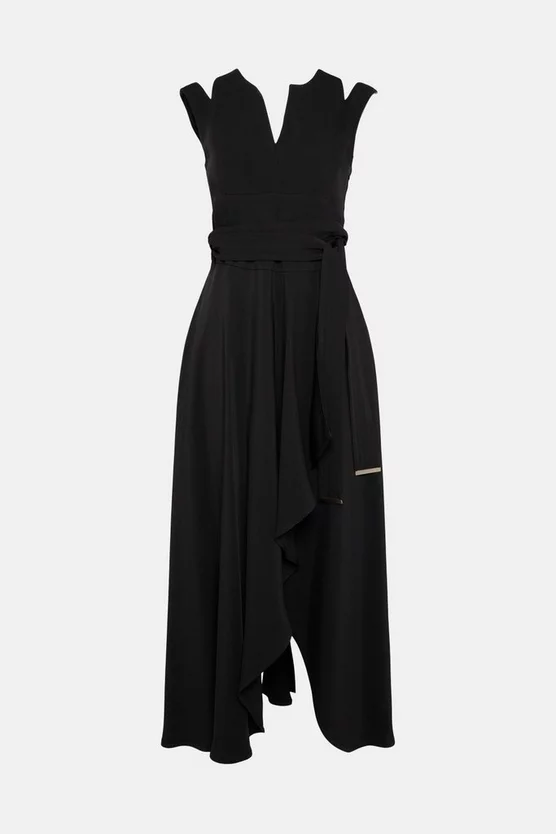 Discount ⭐ Karen Millen Compact Stretch Viscose Waterfall Midaxi 👗 Dress 👏 7 Discount ⭐ Karen Millen Compact Stretch Viscose Waterfall Midaxi 👗 Dress 👏 - Image 5