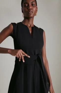 Best Pirce 😉 Karen Millen Soft Tailored Waterfall Maxi 👗 Dress 👏 -OCCASION DRESSES Sale2023 akk03507 black xl 1