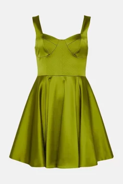 Wholesale 🎁 Karen Millen Italian Structured Satin Full 👗 Skirted Mini 👗 Dress 💯 10 Wholesale 🎁 Karen Millen Italian Structured Satin Full 👗 Skirted Mini 👗 Dress 💯 -OCCASION DRESSES Sale2023 akk03844 chartreuse xl 3