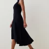 Best deal ⌛ Karen Millen Soft Tailored High Low Midi 👗 Dress 😍 -OCCASION DRESSES Sale2023 akk05603 black xl