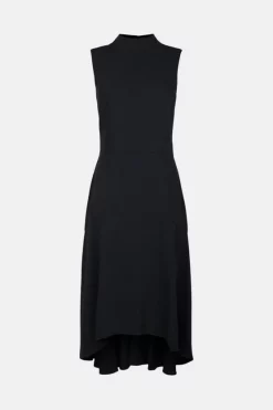 Best deal ⌛ Karen Millen Soft Tailored High Low Midi 👗 Dress 😍 -OCCASION DRESSES Sale2023 akk05603 black xl 3