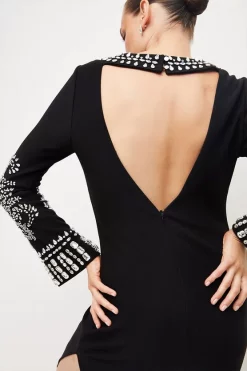 Budget β Karen Millen Embellished Detail Figure Form Crepe Midaxi π Dress π― 13 Budget β Karen Millen Embellished Detail Figure Form Crepe Midaxi π Dress π― -OCCASION DRESSES Sale2023 akk06478 black xl 2