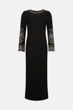 Budget β Karen Millen Embellished Detail Figure Form Crepe Midaxi π Dress π― 14 Budget β Karen Millen Embellished Detail Figure Form Crepe Midaxi π Dress π― -OCCASION DRESSES Sale2023 akk06478 black xl 3