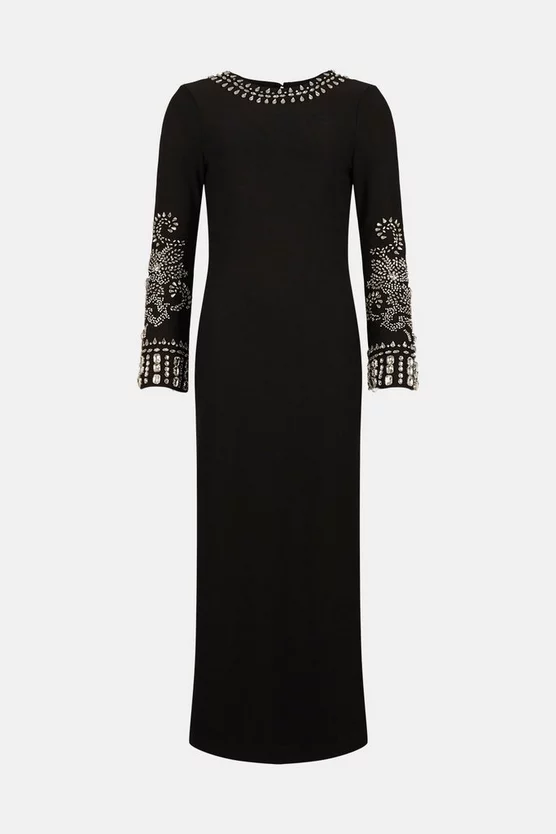 Budget β Karen Millen Embellished Detail Figure Form Crepe Midaxi π Dress π― 4 Budget β Karen Millen Embellished Detail Figure Form Crepe Midaxi π Dress π― - Image 4