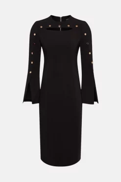 New ⌛ Karen Millen Stud Detail Split Sleeve Pencil Midi 👗 Dress ❤️ 14 New ⌛ Karen Millen Stud Detail Split Sleeve Pencil Midi 👗 Dress ❤️ -OCCASION DRESSES Sale2023 akk94732 black xl 3