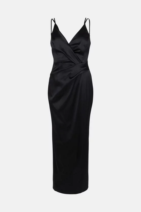Wholesale ๐ Karen Millen Italian Structured Satin Strappy Maxi ๐ Dress ๐ 6 Wholesale ๐ Karen Millen Italian Structured Satin Strappy Maxi ๐ Dress ๐ - Image 4