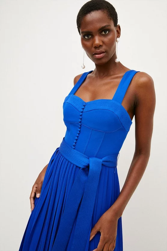 Deals ๐ Karen Millen Top Stitch And Pleat Detail Woven Midi ๐ Dress ๐งจ 4 Deals ๐ Karen Millen Top Stitch And Pleat Detail Woven Midi ๐ Dress ๐งจ - Image 2