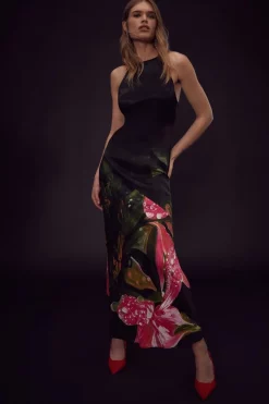 Discount ✨ Karen Millen Shadow Strappy Back Woven Slip 👗 Dress 😍