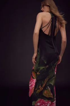 Discount ✨ Karen Millen Shadow Strappy Back Woven Slip 👗 Dress 😍 -OCCASION DRESSES Sale2023 bkk00720 floral xl 2