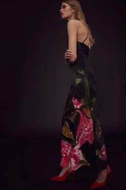 Discount ✨ Karen Millen Shadow Strappy Back Woven Slip 👗 Dress 😍 -OCCASION DRESSES Sale2023 bkk00720 floral xl 4