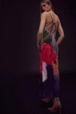 Promo 😀 Karen Millen Apotheosis Strappy Woven Slip 👗 Dress 🤩 -OCCASION DRESSES Sale2023 bkk00885 floral xl 2