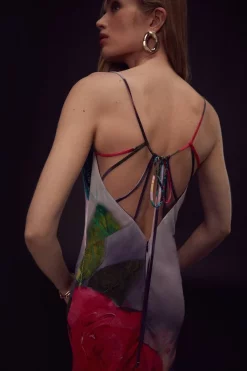 Promo 😀 Karen Millen Apotheosis Strappy Woven Slip 👗 Dress 🤩 -OCCASION DRESSES Sale2023 bkk00885 floral xl 4