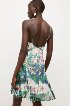 Outlet 🌟 Karen Millen Abstract Print Applique Detail Halter 👗 Dress 🔥 -OCCASION DRESSES Sale2023 bkk01192 ivory xl 4