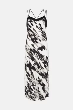 Flash Sale 🧨 Karen Millen Abstract Viscose Crepe Slip 👗 Dress 🔥 -OCCASION DRESSES Sale2023 bkk01252 mono xl 3