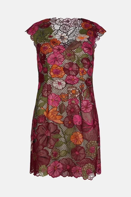 Cheap 🌟 Karen Millen Guipure Lace & Embroidered Floral Mini 👗 Dress 🥰 6 Cheap 🌟 Karen Millen Guipure Lace & Embroidered Floral Mini 👗 Dress 🥰 - Image 4