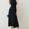Buy 🧨 Karen Millen Soft Tailored Pleated Panel Midaxi 👗 Dress 🔔 -OCCASION DRESSES Sale2023 bkk01991 black xl