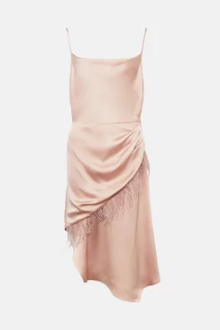 Brand new โค๏ธ Karen Millen Satin Crepe Cowl Neck Feather Cami Midi ๐ Dress ๐ 11 Brand new โค๏ธ Karen Millen Satin Crepe Cowl Neck Feather Cami Midi ๐ Dress ๐ -OCCASION DRESSES Sale2023 bkk02052 blush xl 3