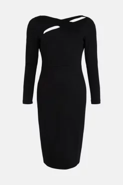 Buy ๐ Karen Millen Italian Structured Rib Cross Over Pencil Midi ๐ Dress ๐ 11 Buy ๐ Karen Millen Italian Structured Rib Cross Over Pencil Midi ๐ Dress ๐ -OCCASION DRESSES Sale2023 bkk02167 black xl 3