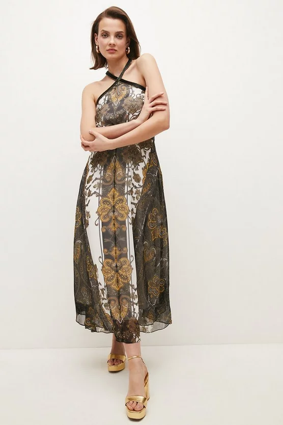 Best reviews of 🔥 Karen Millen Baroque Print Woven Halter Midi 👗 Dress ✨ 4 Best reviews of 🔥 Karen Millen Baroque Print Woven Halter Midi 👗 Dress ✨ - Image 2