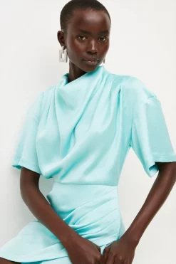 Outlet โจ Karen Millen Satin Cowl Neck Woven Mini ๐ Dress ๐ 9 Outlet โจ Karen Millen Satin Cowl Neck Woven Mini ๐ Dress ๐ -OCCASION DRESSES Sale2023 bkk02203 mint xl 1