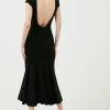 Cheap 🎁 Karen Millen Compact Stretch Viscose Fishtail Midaxi 👗 Dress 😍 -OCCASION DRESSES Sale2023 bkk02212 black xl