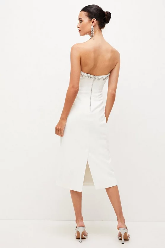 Promo ๐ Karen Millen Petite Crystal Embellished Woven Corset Midi ๐ Dress ๐ 5 Promo ๐ Karen Millen Petite Crystal Embellished Woven Corset Midi ๐ Dress ๐ - Image 3