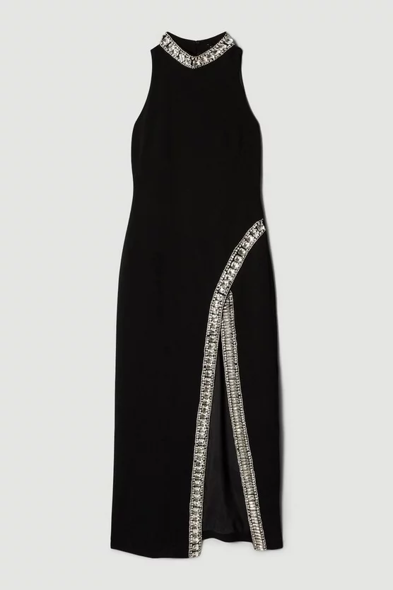 Wholesale ๐ Karen Millen Crystal Embellished Woven Thigh Split Maxi ๐ 6 Wholesale ๐ Karen Millen Crystal Embellished Woven Thigh Split Maxi ๐ - Image 4
