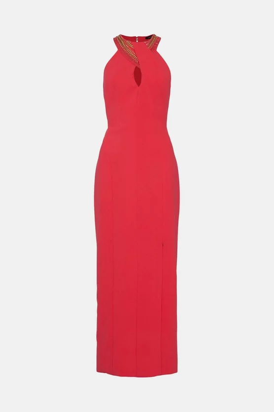 Brand new ๐ Karen Millen Enamel Chain Detail Halter Maxi ๐ Dress ๐ 6 Brand new ๐ Karen Millen Enamel Chain Detail Halter Maxi ๐ Dress ๐ - Image 4