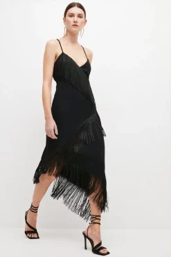 Discount โ๏ธ Karen Millen Asymmetric Fringe Strappy Cami Midi ๐ Dress ๐ 8 Discount โ๏ธ Karen Millen Asymmetric Fringe Strappy Cami Midi ๐ Dress ๐ -OCCASION DRESSES Sale2023 bkk02722 black xl 1