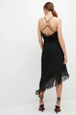 Discount โ๏ธ Karen Millen Asymmetric Fringe Strappy Cami Midi ๐ Dress ๐ 9 Discount โ๏ธ Karen Millen Asymmetric Fringe Strappy Cami Midi ๐ Dress ๐ -OCCASION DRESSES Sale2023 bkk02722 black xl 2