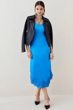 Cheap ๐ Karen Millen Textured Satin Lace Hem Woven Midi Slip ๐ Dress ๐ 11 Cheap ๐ Karen Millen Textured Satin Lace Hem Woven Midi Slip ๐ Dress ๐ -OCCASION DRESSES Sale2023 bkk03526 blue xl 2