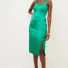 Buy 👏 Karen Millen Italian Structured Satin Bustier Pencil Midi 👗 Dress 🎉 -OCCASION DRESSES Sale2023 bkk03534 green xl