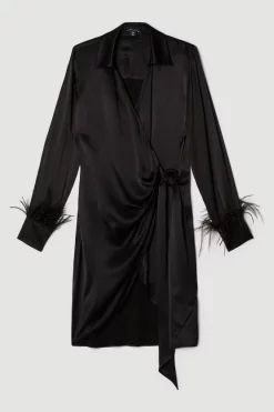 Best deal โ๏ธ Karen Millen Satin Back Crepe Feather Cuff Mini ๐ Dress ๐คฉ 13 Best deal โ๏ธ Karen Millen Satin Back Crepe Feather Cuff Mini ๐ Dress ๐คฉ -OCCASION DRESSES Sale2023 bkk03571 black xl 3