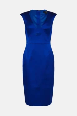 Cheap 🎉 Karen Millen Italian Satin Structured Pencil Midi 👗 Dress ✨ 11 Cheap 🎉 Karen Millen Italian Satin Structured Pencil Midi 👗 Dress ✨ -OCCASION DRESSES Sale2023 bkk03646 cobalt xl 3