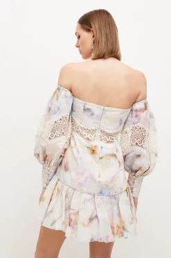 Best deal 👏 Karen Millen Lydia Millen Petite Guipure Lace Insert Mini 👗 Dress 🌟 -OCCASION DRESSES Sale2023 bkk03735 floral xl 2