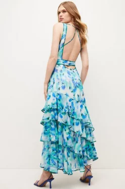 Promo 😀 Karen Millen Ditsy Frill Woven Ruffle Maxi 👗 Dress 👏 12 Promo 😀 Karen Millen Ditsy Frill Woven Ruffle Maxi 👗 Dress 👏 -OCCASION DRESSES Sale2023 bkk03957 blue xl 4
