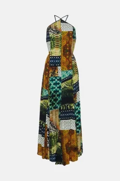 Best Pirce 🎁 Karen Millen Viscose Crepe Snake Halter Drama Maxi 👗 Dress 🛒 10 Best Pirce 🎁 Karen Millen Viscose Crepe Snake Halter Drama Maxi 👗 Dress 🛒 -OCCASION DRESSES Sale2023 bkk03985 snake xl 3