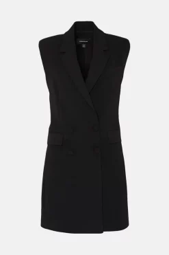 Outlet 🥰 Karen Millen Double Breasted Sleeveless Mini 👗 Dress 🎁