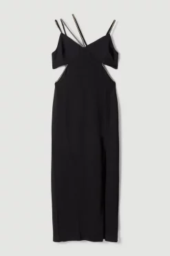 Brand new 🌟 Karen Millen Soft Tailored Diamante Trim Cut Away Maxi 👗 Dress 💯 12 Brand new 🌟 Karen Millen Soft Tailored Diamante Trim Cut Away Maxi 👗 Dress 💯 -OCCASION DRESSES Sale2023 bkk04425 black xl 3
