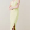 Outlet 🔥 Karen Millen Structured Seam Detail Column Midaxi 👗 Dress 😍