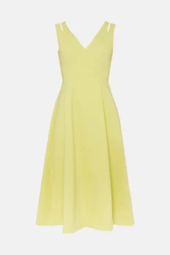 Cheapest 🤩 Karen Millen Structured Seam Detail Full Midi 👗 Dress ⌛ -OCCASION DRESSES Sale2023 bkk04453 soft20lime xl 3