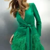 Top 10 ⌛ Karen Millen Viscose Satin Crepe Feather Hem Double Breasted Tux Mini 👗 Dress ⭐ 2 Top 10 ⌛ Karen Millen Viscose Satin Crepe Feather Hem Double Breasted Tux Mini 👗 Dress ⭐ -OCCASION DRESSES Sale2023 bkk04497 bright20green xl