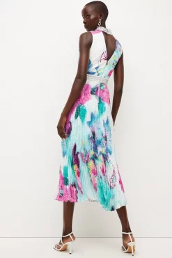 Brand new 🎁 Karen Millen Diamante Trim Floral Pleated 👗 Skirt Midi 👗 Dress ⭐ 9 Brand new 🎁 Karen Millen Diamante Trim Floral Pleated 👗 Skirt Midi 👗 Dress ⭐ -OCCASION DRESSES Sale2023 bkk04555 floral xl 2