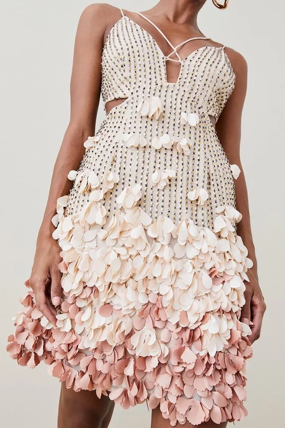 Hot Sale ✔️ Karen Millen Crystal Applique Deep V Woven Mini 👗 Dress 🌟 7 Hot Sale ✔️ Karen Millen Crystal Applique Deep V Woven Mini 👗 Dress 🌟 - Image 5