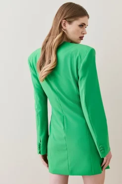 Promo 🌟 Karen Millen Strong Shoulder Wrap Mini 👗 Dress ⭐ -OCCASION DRESSES Sale2023 bkk04657 green xl 4