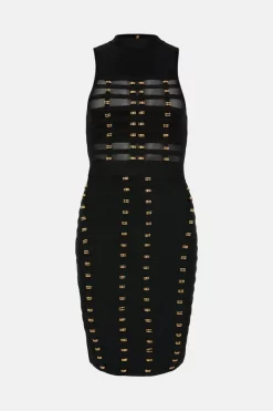 Buy 👏 Karen Millen All Over Trimmed Bandage And Mesh Mini 👗 Dress ✨ -OCCASION DRESSES Sale2023 bkk04774 black xl 3