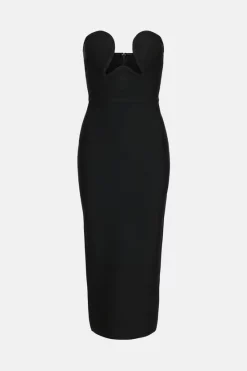 Best deal 😍 Karen Millen Bandage Corset Detail Knit Midi 👗 Dress ⭐ -OCCASION DRESSES Sale2023 bkk05250 black xl 3