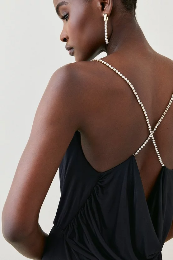 Cheap ๐ Karen Millen Slinky Cowl Neck Diamante Jersey Maxi ๐ Dress ๐ 5 Cheap ๐ Karen Millen Slinky Cowl Neck Diamante Jersey Maxi ๐ Dress ๐ - Image 3